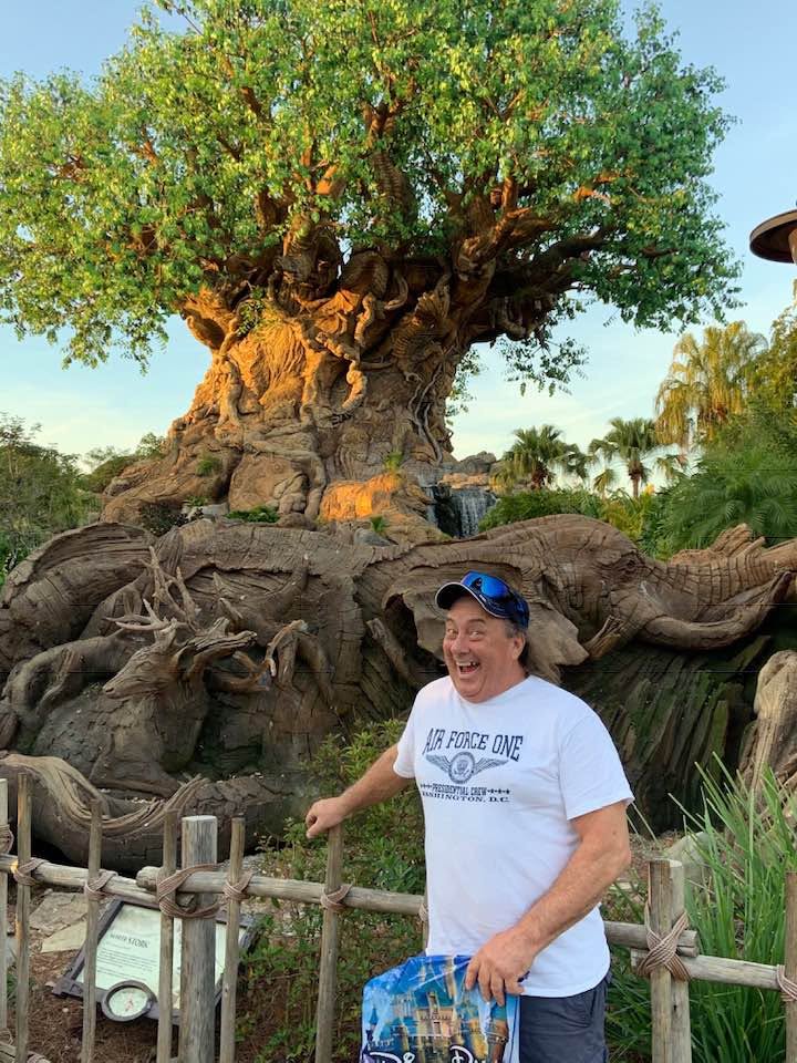 Mark Wm. Skowron in front of the Tree of Life in Florida